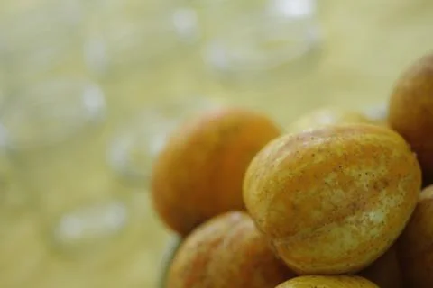PICKLING LEMON CUCUMBERS Stock Photos