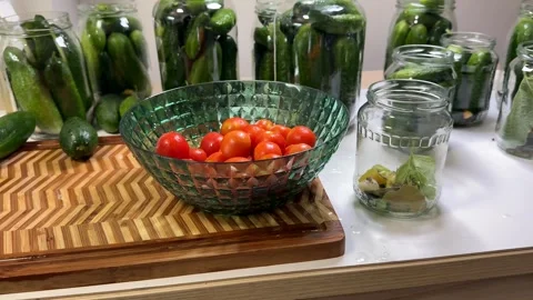 Pickling Preparation Scene Stock Footage 313363862