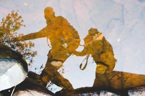 Pickpocket in the reflection Stock Photos