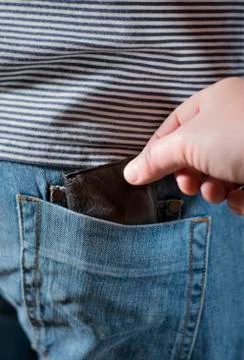 Pickpocket stealing a wallet Foto stock