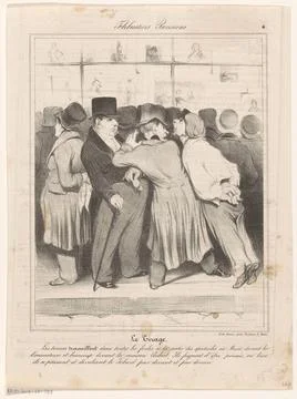 Pickpockets for the window of publisher Aubert; Le tirage; FLIBUSTIERS Par... Stock Photos