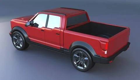 Pickup concept rear view Stock Illustration