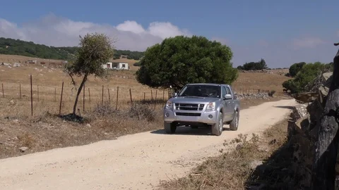 Pickup Drive By Stock Footage 107609770