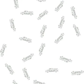 Pickup glyph vector seamless pattern Stock Illustration