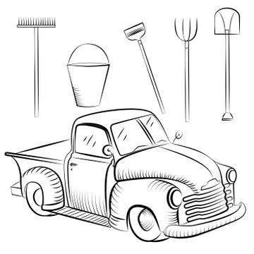 Pickup Stock-Illustration