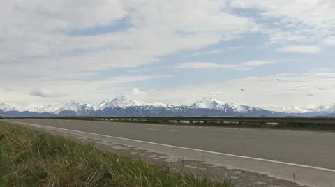 Pickup Pulls Boat Trailer on Spit Road Stock Footage 11081179