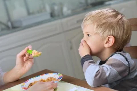 Picky Eater Denying to Eat Stock-Fotos