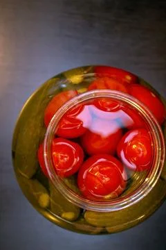 Picles marinated salted cucumbers Stock Photos