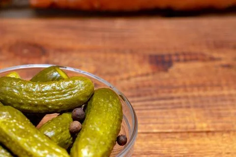 Picles marinated salted cucumbers Foto stock
