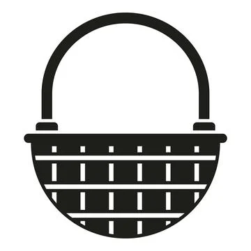 Picnic basket icon simple vector. Hamper basket Stock Illustration