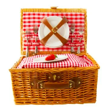Picnic basket Stock Photos