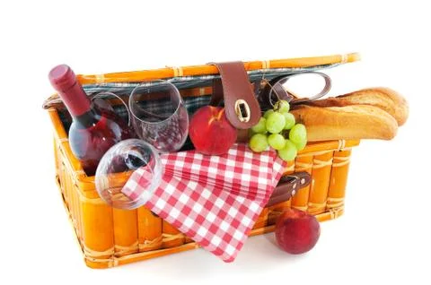 Picnic basket Stock Photos