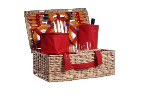 Picnic basket Stock Photos