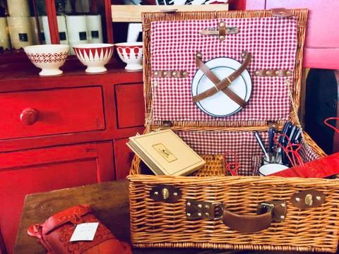 Picnic basket Foto stock