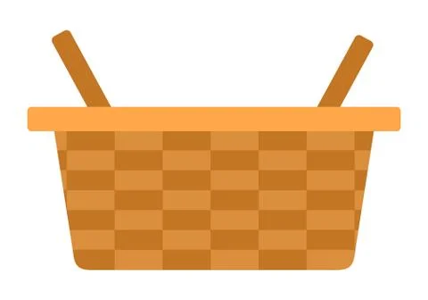 Picnic basket vector icon flat isolated Stock Illustration