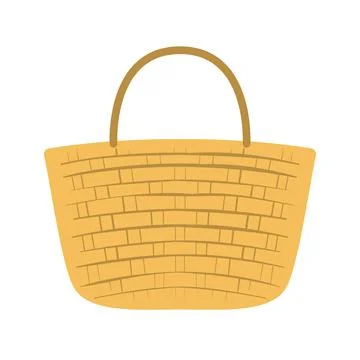 Picnic basket with a white background Stock Illustration