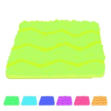 Picnic bath mat vector cartoon graphic Stock Illustration