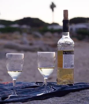Picnic at the beach Stock Photos