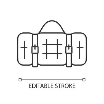 Picnic blanket linear icon 스톡 일러스트