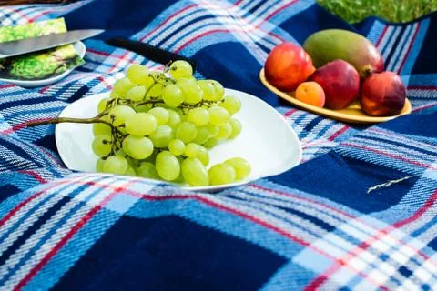 Picnic blanket Stock Photos