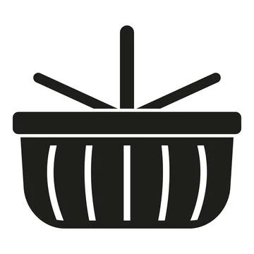 Picnic box icon simple vector. Hamper basket Stock Illustration