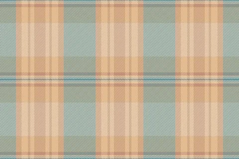 Picnic check fabric textile, flow seamless vector texture. Messy tartan pat.. Stock Illustration