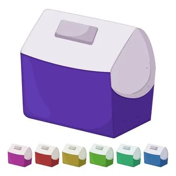 Picnic cooler box cartoon vector graphic Stockillustratie