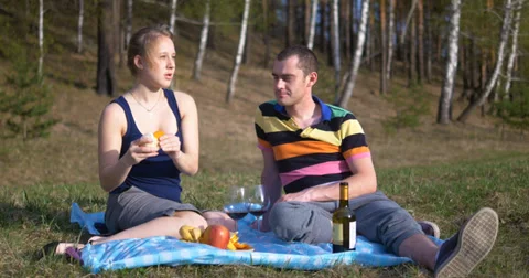 At picnic Stockbeeldmateriaal 38847619