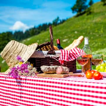 Picnic on the grass Stock-Fotos