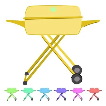 Picnic grill bbq vector cartoon graphic 스톡 일러스트