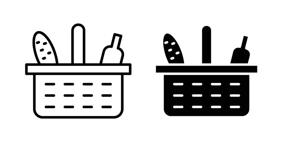 Picnic icon Illustration set. Vector Eps10 for apps 库存插图