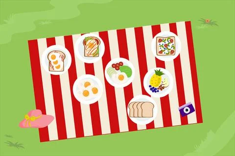 Picnic Menu Background Vector Stock Illustration