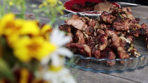 Picnic in nature. Close-up. Stockbeeldmateriaal 144434481