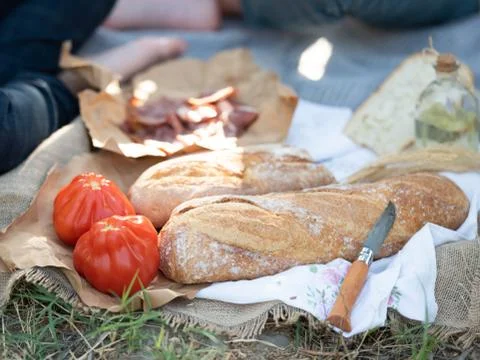 Picnic in nature Stock Photos