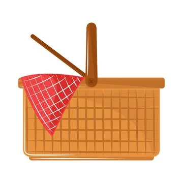 Picnic open basket Illustration