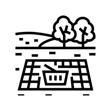 Picnic park line icon vector illustration Ilustración de archivo