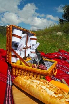 Picnic setting Stock Photos