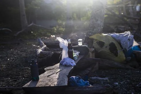 Picnic Snack from the Seashore Stock Photos