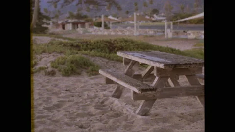 Picnic Table At The Beach | Stock Video | Pond5