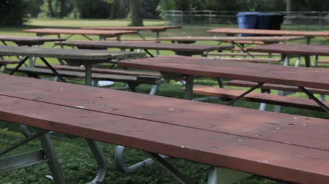 Picnic Table Stock Footage 29893481