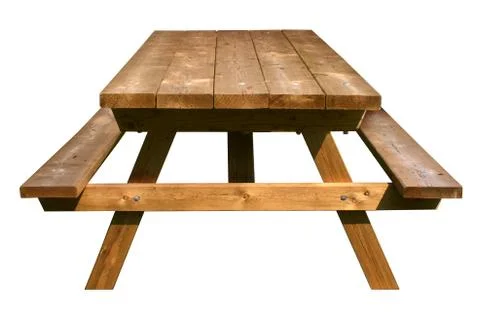 Picnic table front view Stock Illustration