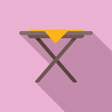 Picnic table home icon flat vector. Patio furniture Stock Illustration