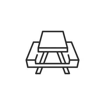 Picnic Table Icon Stock Illustration