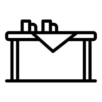 Picnic table icon outline vector. Wood bench Stock Illustration