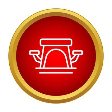 Picnic table icon representing outdoor recreation area Stock Illustration