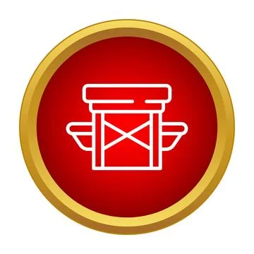 Picnic table icon representing outdoor recreation and camping Stock Illustration