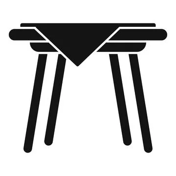 Picnic table icon simple vector. View top home Stock Illustration