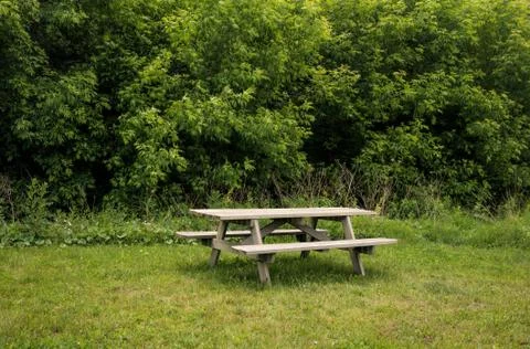 Picnic table in park Stock Photos