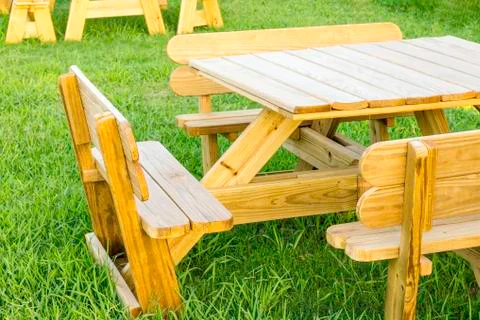 Picnic table Foto stock
