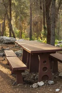 Picnic table . Stock Photos